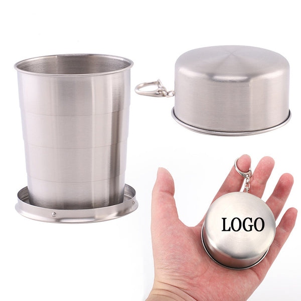 Stainless Steel Key Ring Retractable Cup