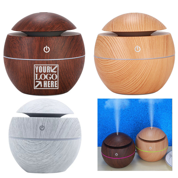 LED Light Mist Oil Diffuser Round Humidifier