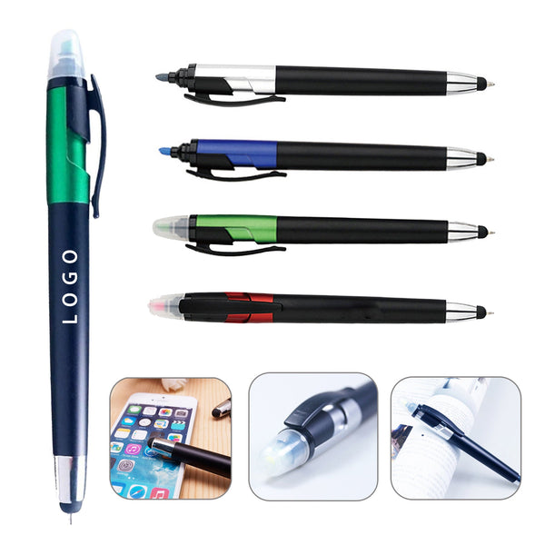 3-in-1 Fluorescent Touch Ballpoint Pen