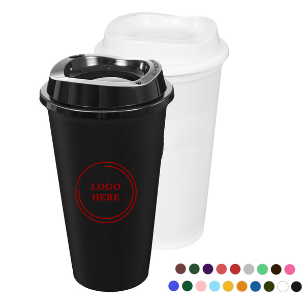 16 Oz Reusable Plastic Coffee Cup