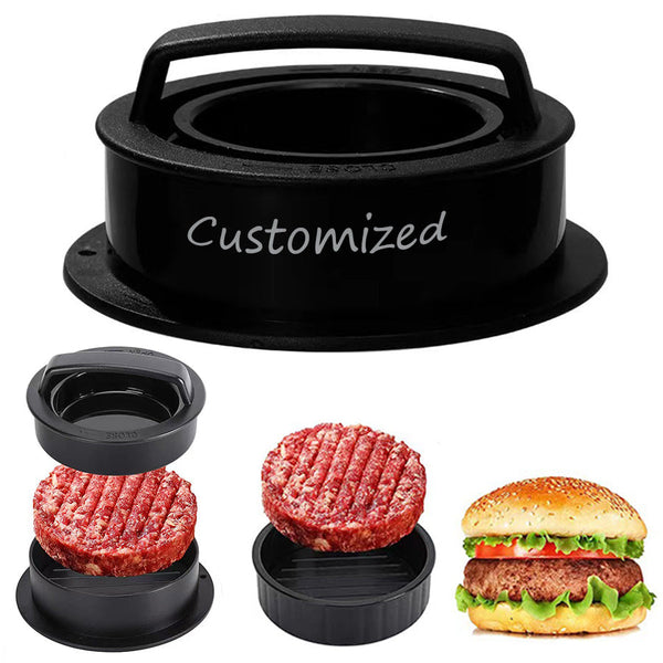 Circular meat patty press