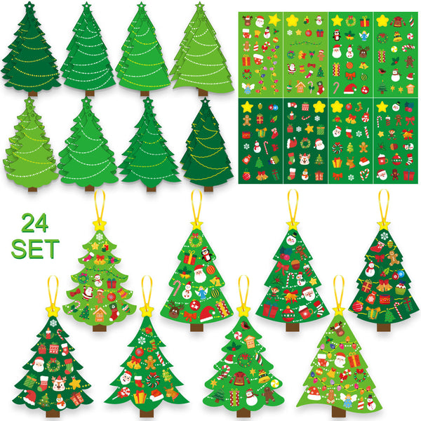 DIY Christmas Tree Decoration with Stickers