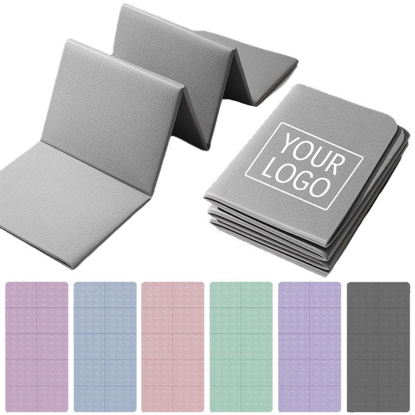Foldable Yoga Mat Non Slip - Travel Mat with Carry Bag