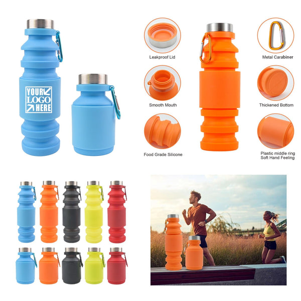 BPA Free Silicone Collapsible Water Bottle