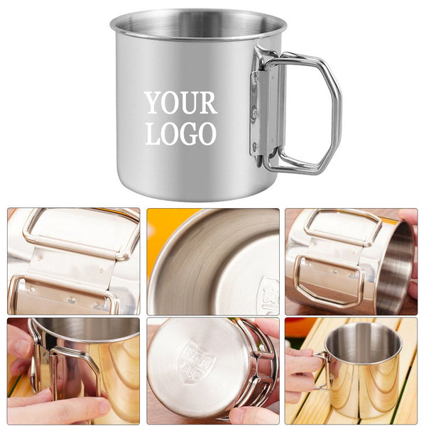 Foldable handle stainless steel travel cap