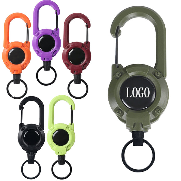 Stretchy wire rope retractable keychain