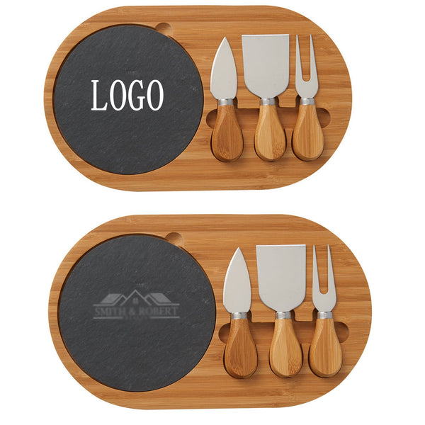 Bamboo Rock Cheese Board Set