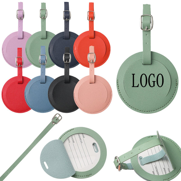 PU round luggage tag