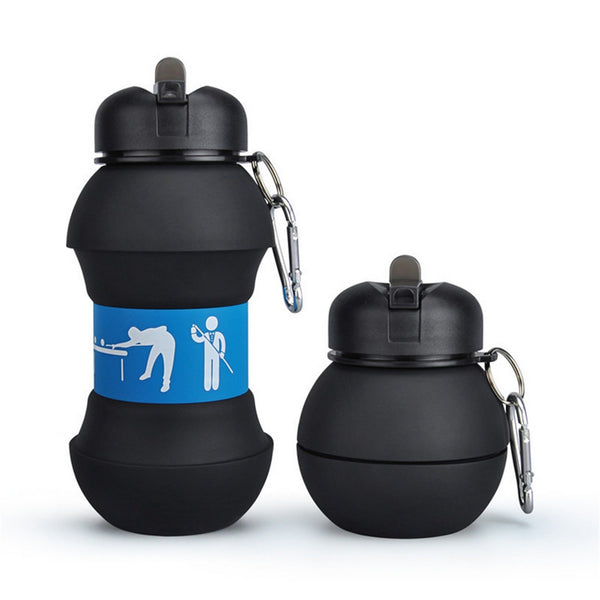 Collapsible Silicone Soccer Ball Water Bottle